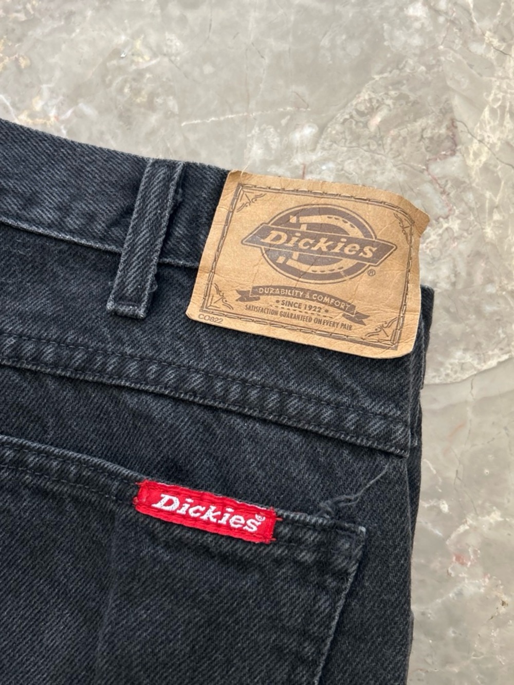 Vintage 2000s Dickies Black Denim Jeans 36x29 Straight Leg Work Pants - Picture 4 of 6